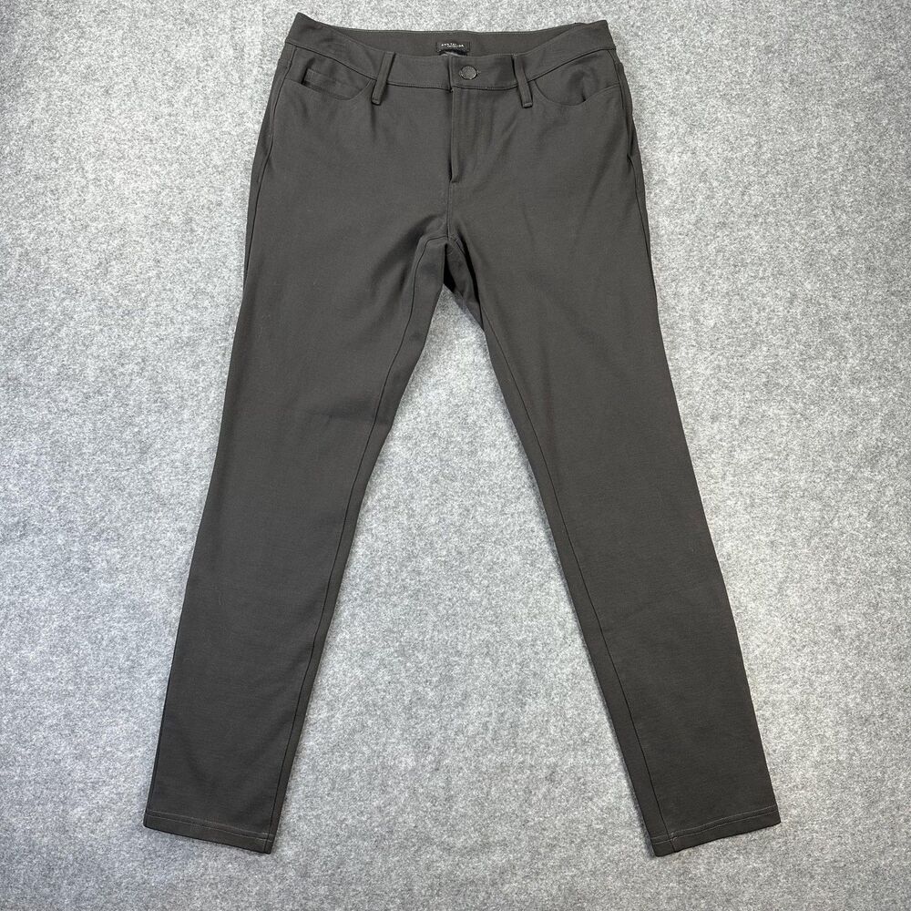 Ann Taylor Factory Pants Womens 6 Black Modern Skinny Stretch Dress Work Career